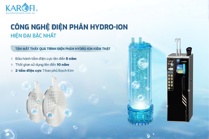 M&aacute;y lọc nước ion kiềm Karofi SA8 PREMIUM c&ocirc;ng nghệ điện ph&acirc;n hiện đại