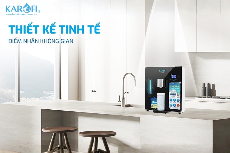 M&aacute;y lọc nước Hydro-ion kiềm Karofi DA8 PREMIUM n&acirc;ng tầm kh&ocirc;ng gian
