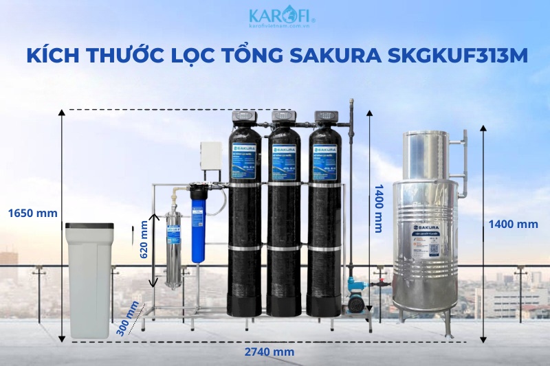 K&iacute;ch thước hệ thống lọc nước giếng khoan SKGKUF313MC