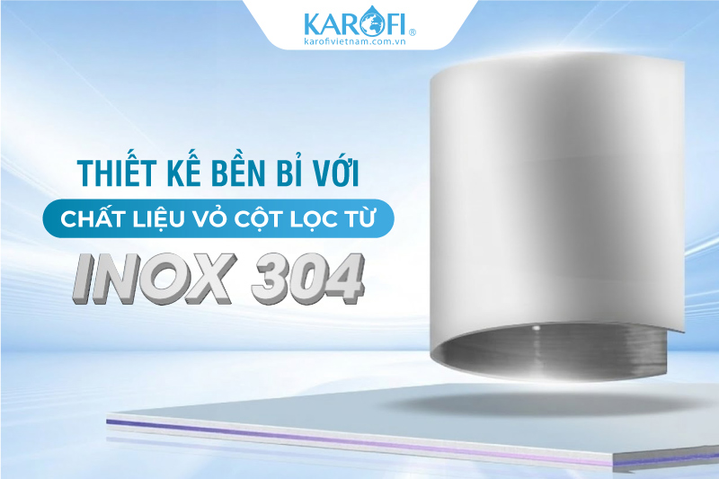 Lọc tổng Sakura SKGKUF312I cấu th&agrave;nh từ 2 cột Inox 304 c&ugrave;ng vật liệu lọc cao cấp