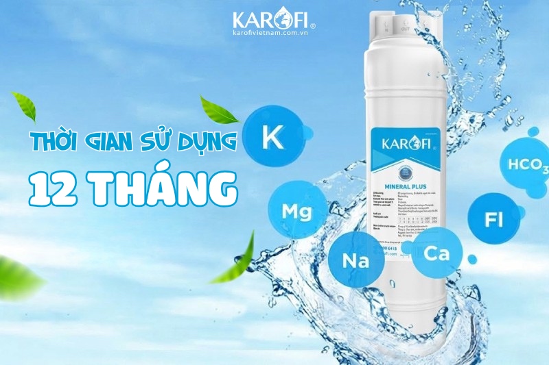 L&otilde;i lọc Karofi Mineral Plus với thời gian sử dụng l&ecirc;n đến 12 th&aacute;ng