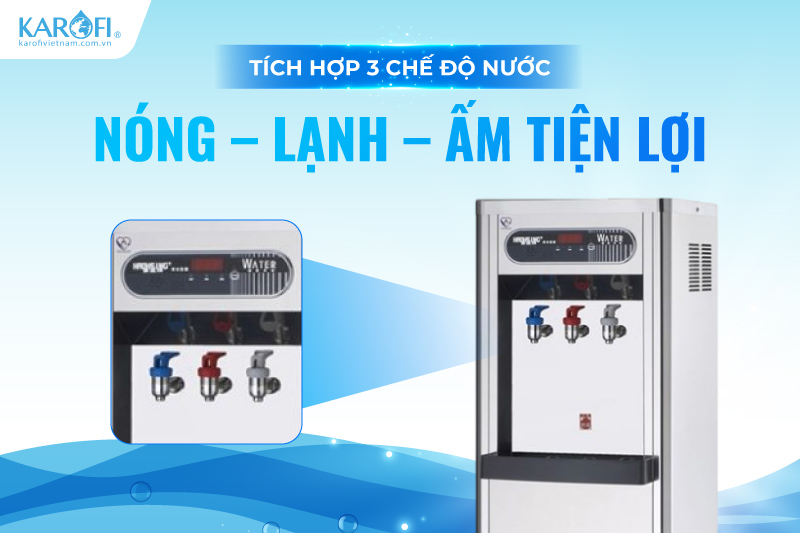 T&iacute;ch hợp 3 chế độ nước N&oacute;ng &ndash; Lạnh &ndash; Ấm tiện lợi