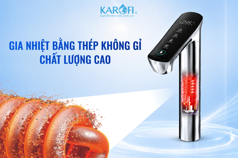 Sở hữu thanh đốt chất lượng cao, làm nóng nước tức thời sau 3 giây