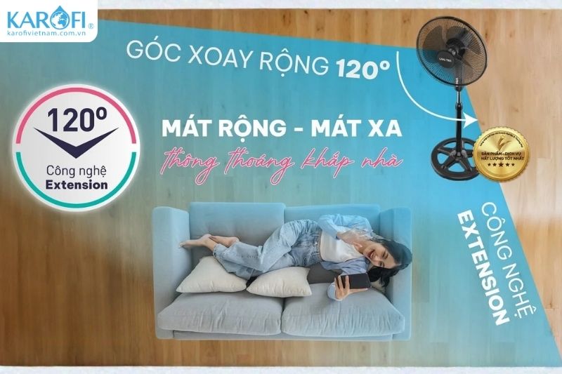 Extension 120 – Góc xoay rộng 120 độ