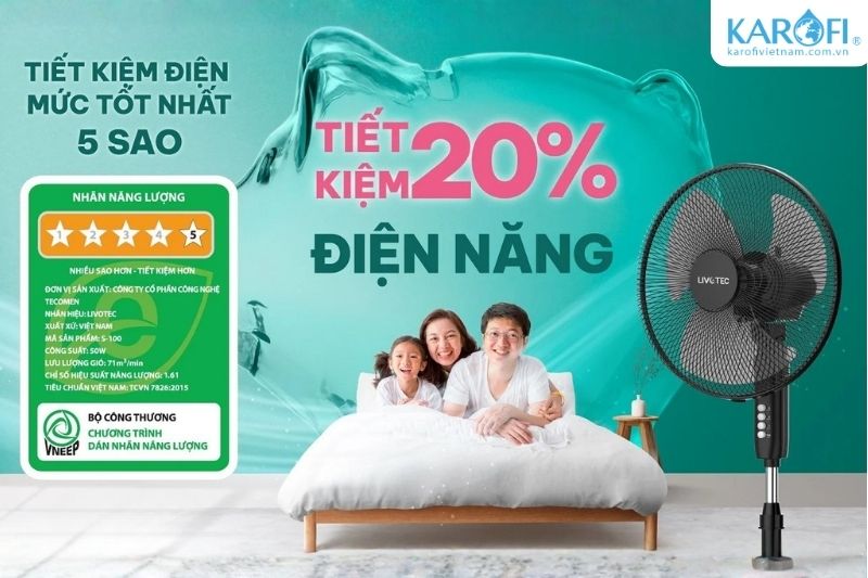 Tiết kiệm điện nhờ công suất 50W