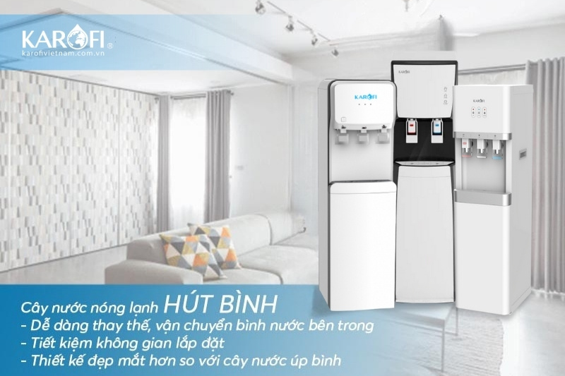 Cây nước hút bình Karofi có thiết kế sang trọng