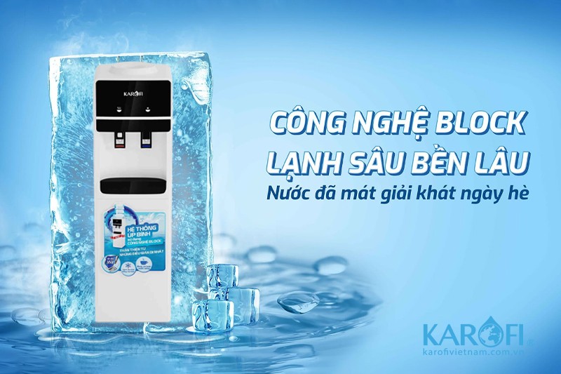 Cây nước nóng lạnh úp bình với công nghệ Block