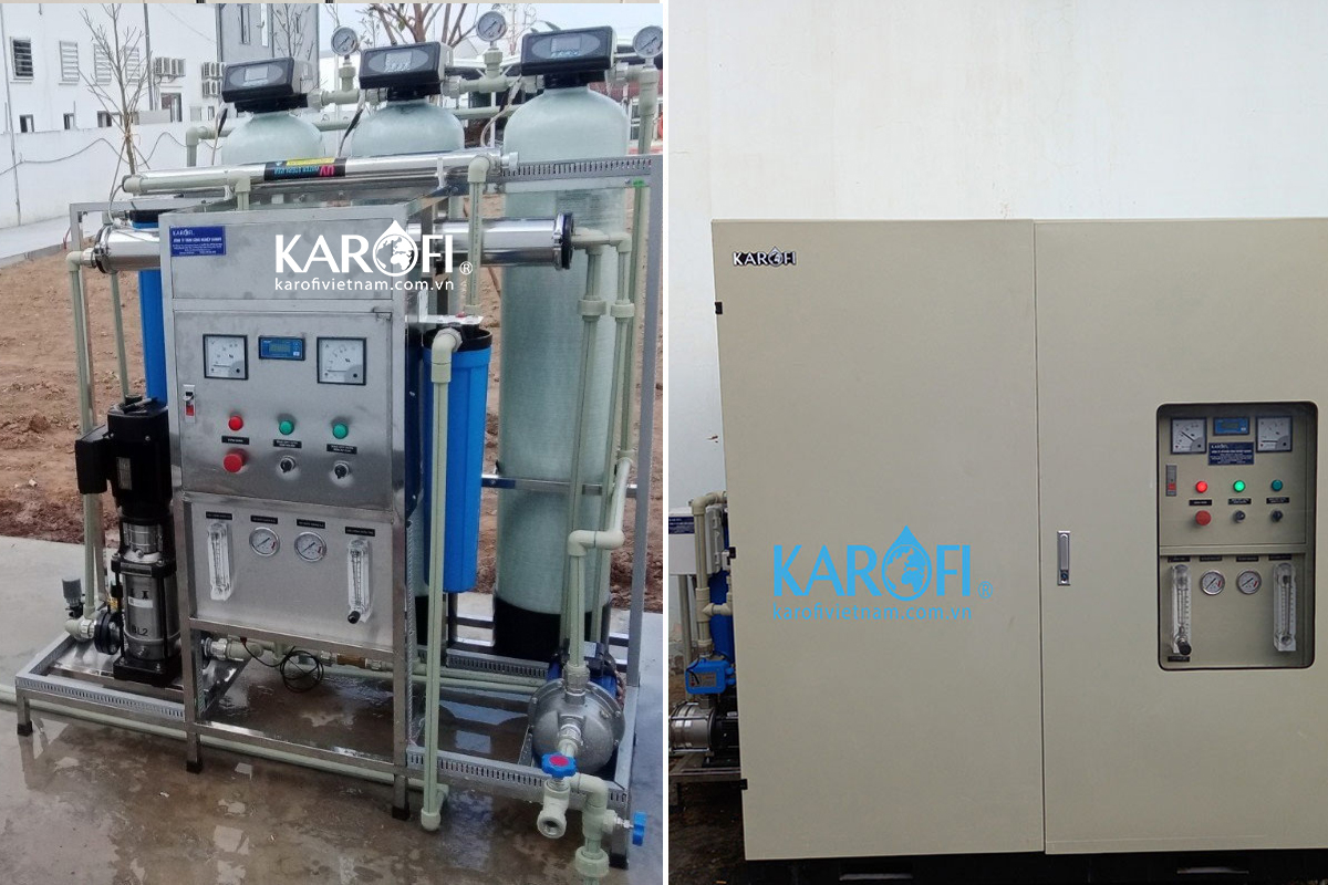 Hình ảnh lắp đặt máy lọc nước công suất lớn Karofi