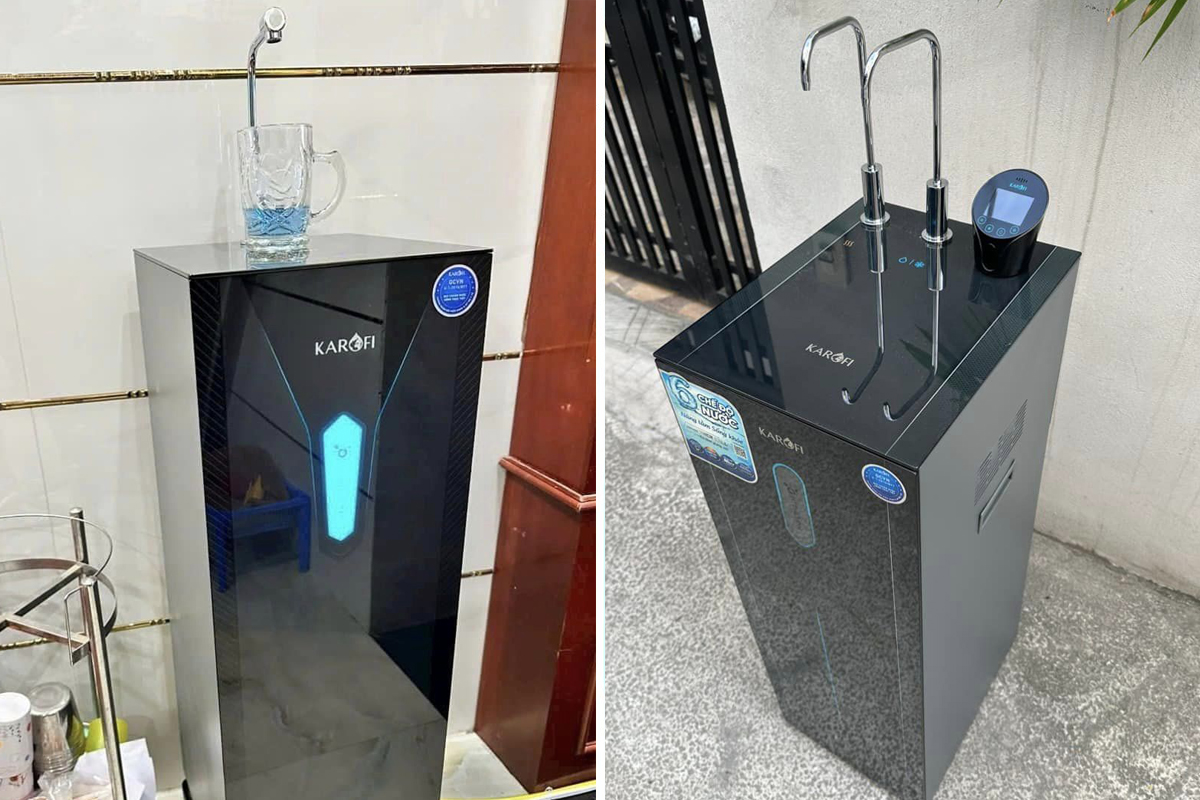 Hình ảnh lắp đặt thực tế máy lọc nước karofi tủ đứng