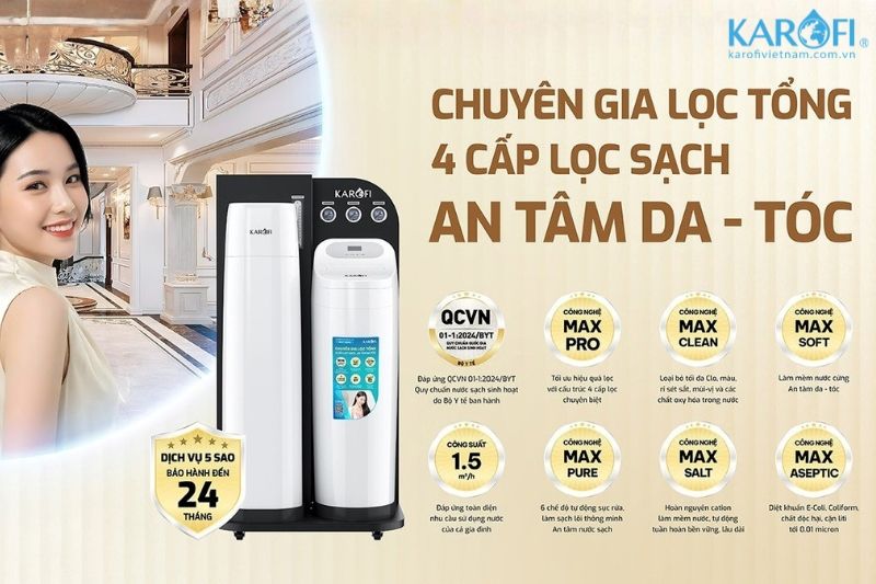 Lọc tổng 4 cấp an t&acirc;m da t&oacute;c
