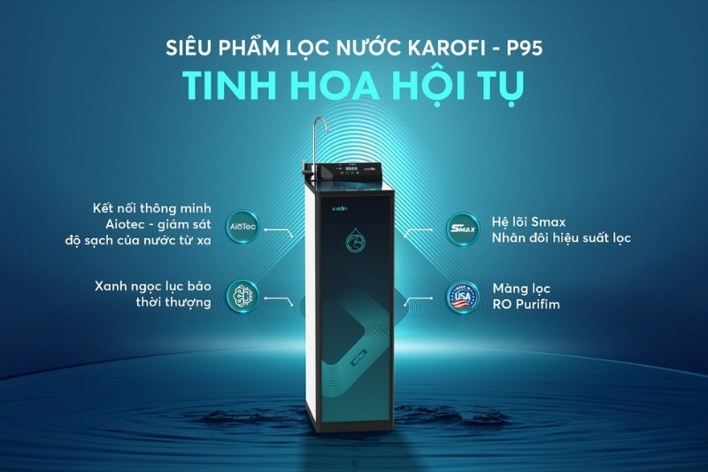 Máy lọc nước Hydrogen Karofi KAQ-P95 hội tụ đầy đủ các công nghệ lọc hiện đại