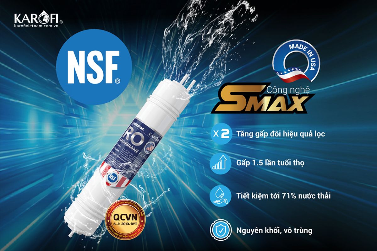 KAQ-U05G sở hữu màng RO Purifim nhập khẩu từ Mỹ
