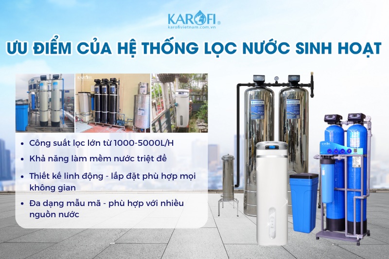 Ưu điểm vượt trội của hệ thống lọc nước sinh hoạt Karofi