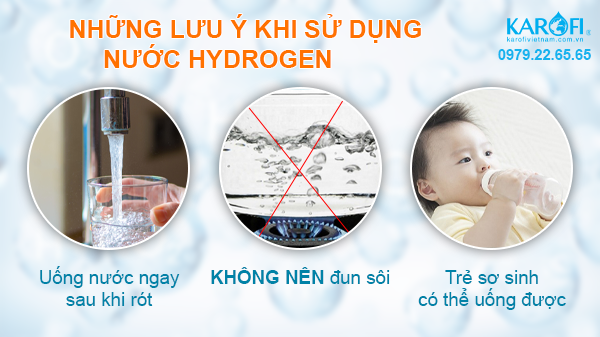 Những lưu ý khi sử dụng nước Hydrogen
