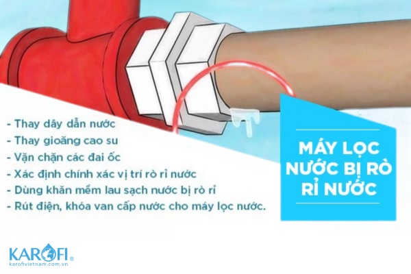 Cách khắc phục máy lọc nước RO bị rò rỉ nước