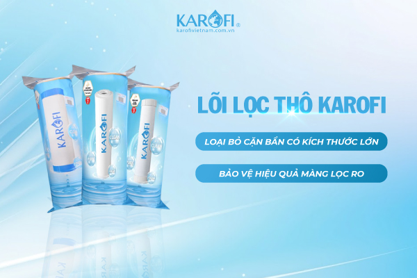 Lõi lọc thô - loại bỏ cặn bẩn có kích thước lớn, bảo vệ màng lọc RO