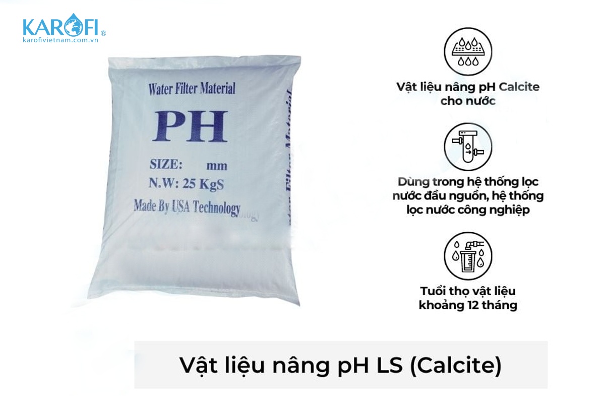 Vật liệu Calcite nâng pH trong nước giếng khoan
