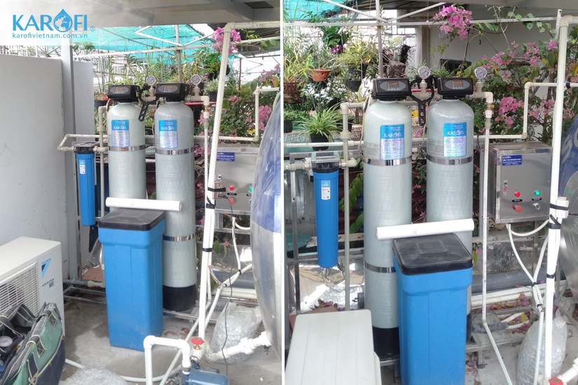 Hình ảnh lắp đặt thực tế lọc tổng chung cư cho khách hàng