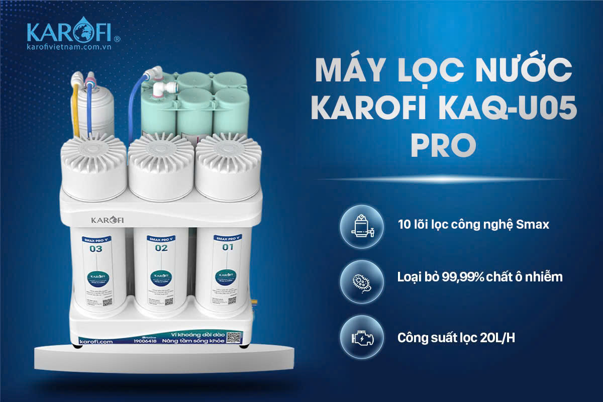 Máy lọc nước Karofi KAQ-U05 Pro để gầm