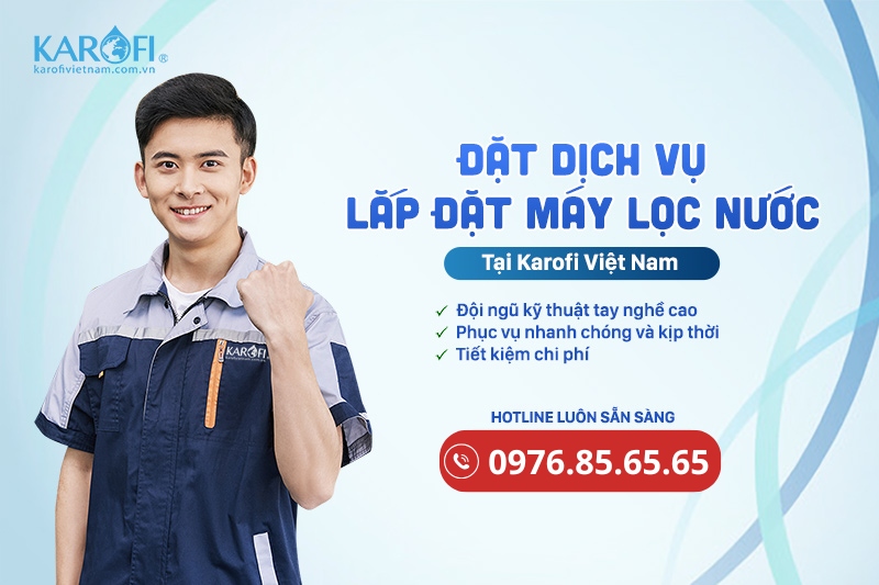 Đội ngũ Karofi hỗ trợ lắp đặt tận nơi cho khách hàng