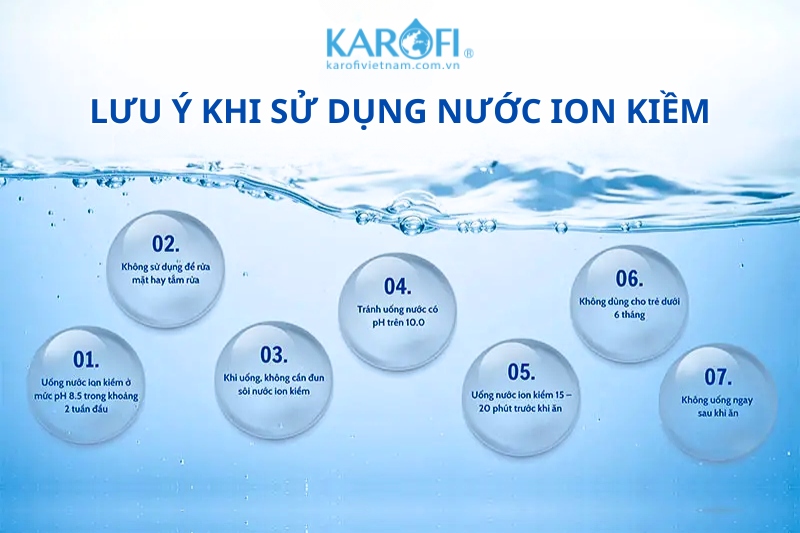 Lưu ý khi bắt đầu sử dụng nước ion kiềm