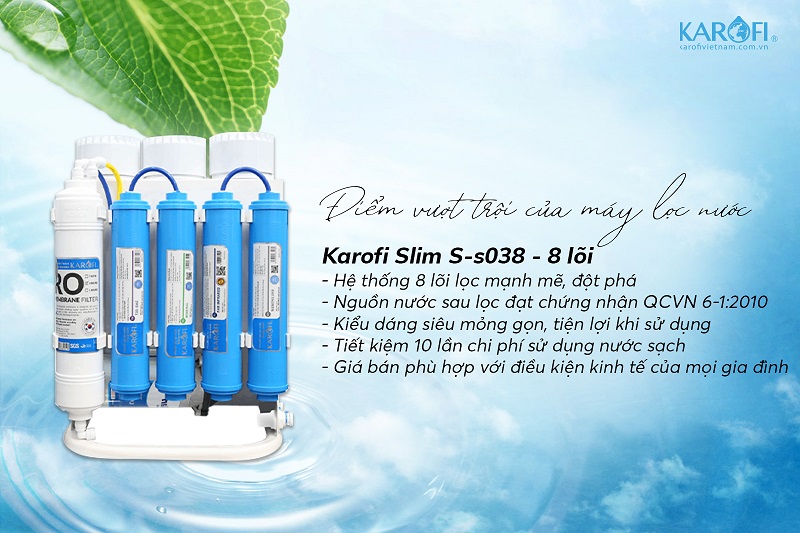 Máy lọc nước Karofi Slim S-s038