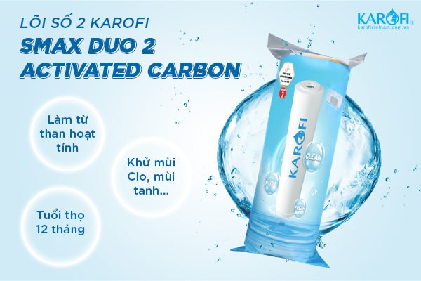 Lõi lọc nước số 2 Karofi - Smax Duo 2 - Activated Carbon