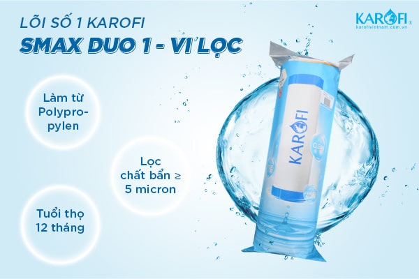 Lõi lọc nước số 1 Karofi- Smax Duo 1 - Vi lọc