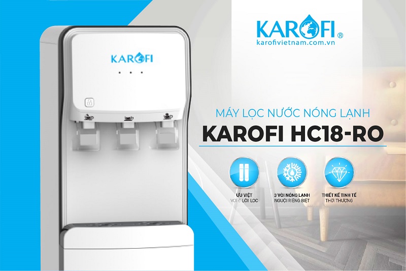 Máy lọc nước nóng lạnh Karofi HC18-RO