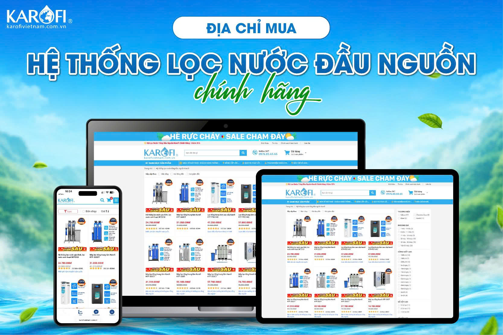 Karofi - Địa chỉ mua lọc tổng đầu nguồn chính hãng, giá tốt