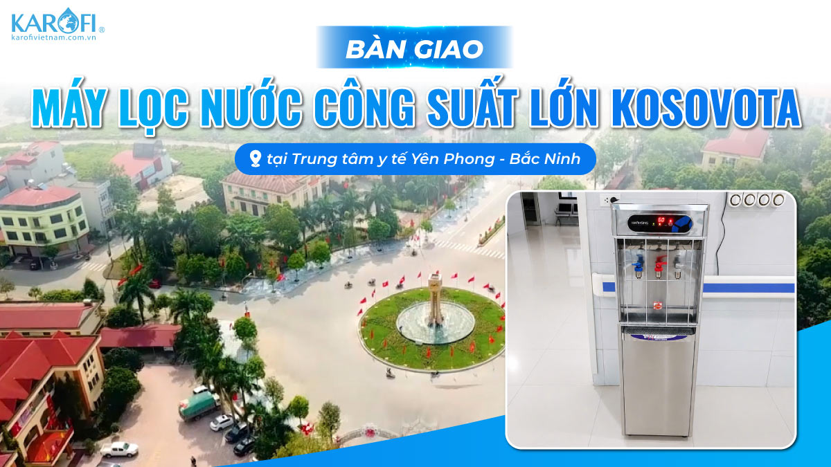 Lắp đặt máy lọc nước công suất lớn tại Trung tâm y tế Yên Phong 