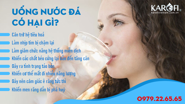 Uống nước đá có hại gì?