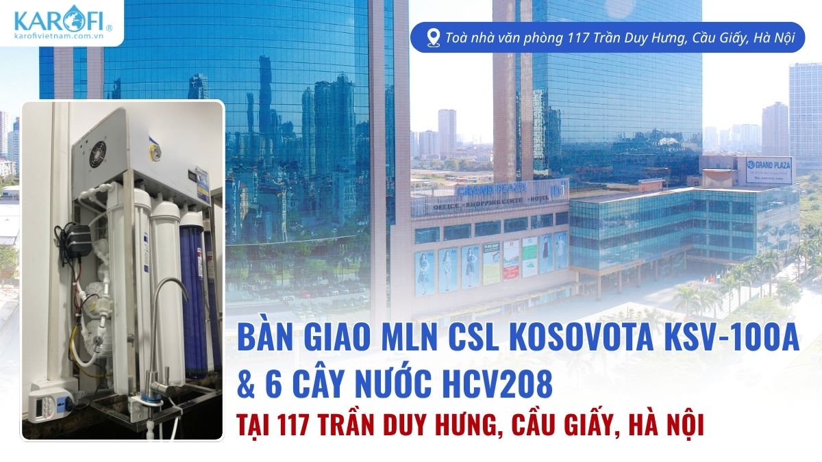 Lắp Đặt Kosovota KSV-100A Và 6 Cây Nước HCV208 Tại 117 Trần Duy Hưng