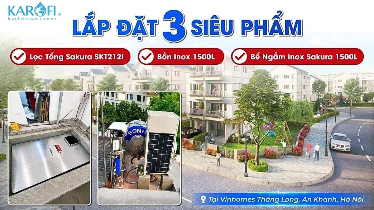 Bàn Giao Công Trình Lọc Tổng, Bể Ngầm, Bồn Inox Tại Vinhomes Thăng Long