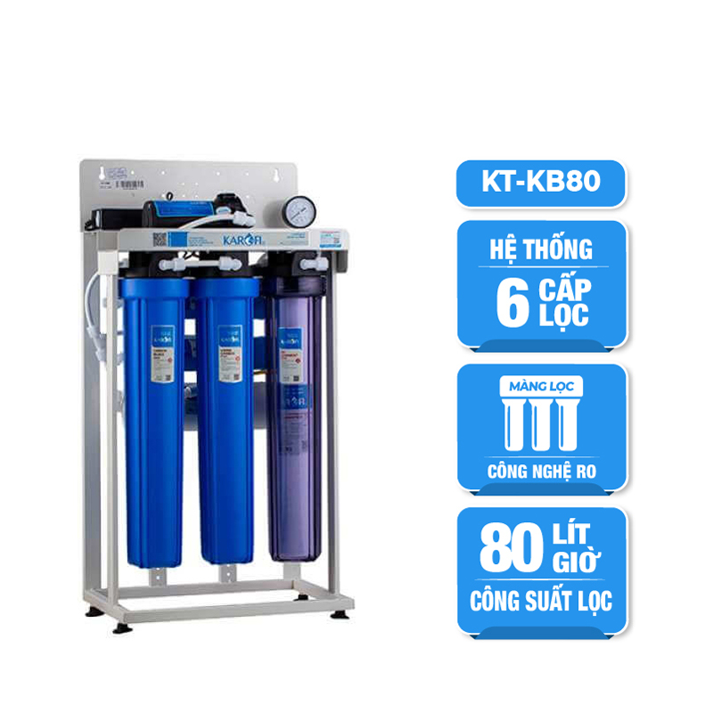 Máy lọc nước RO Karofi bán công nghiệp KT-KB80 (Không tủ, không bình áp)