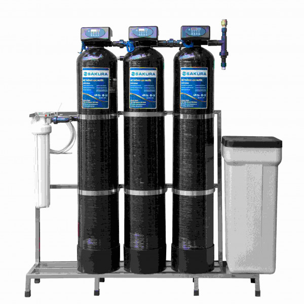  Máy lọc nước tổng đầu nguồn 3 cột áp lực tự động sục rửa Sakura SKT213C